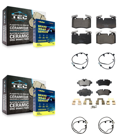 Front Rear Ceramic Disc Brake Pads And Wear Sensors Kit For Mini Cooper KTW-101630