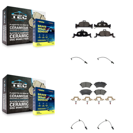Front Rear Ceramic Brake Pad And Wear Sensor Kit For Audi A5 Sportback A4 Quattro allroad KTW-101632