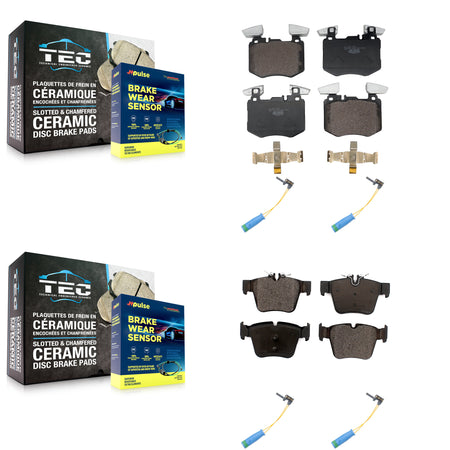 Front Rear Ceramic Disc Brake Pads And Wear Sensors Kit For Mercedes-Benz GLC300 KTW-101635