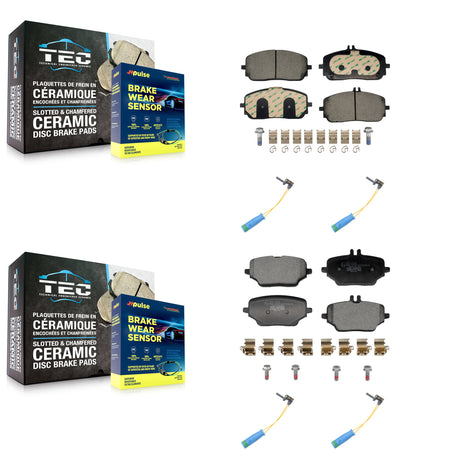 Front Rear Ceramic Disc Brake Pads And Wear Sensors Kit For Mercedes-Benz GLE350 KTW-101638