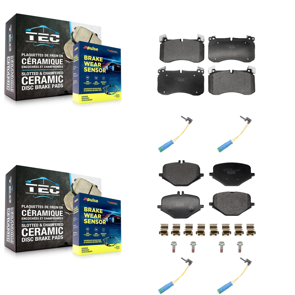 Front Rear Ceramic Disc Brake Pads And Wear Sensors Kit For Mercedes-Benz GLS63 AMG GLE53 KTW-101640