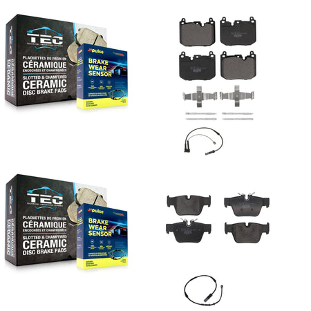 Front Rear Ceramic Disc Brake Pads And Wear Sensors Kit For 2019-2020 BMW X2 M35i KTW-101643