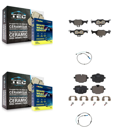 Front Rear Ceramic Disc Brake Pads And Wear Sensors Kit For BMW 540i xDrive KTW-101657