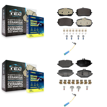 Front Rear Ceramic Brake Pads & Wear Sensor Kit For Mercedes-Benz GLE450 GLS450 GLE53 AMG KTW-101660