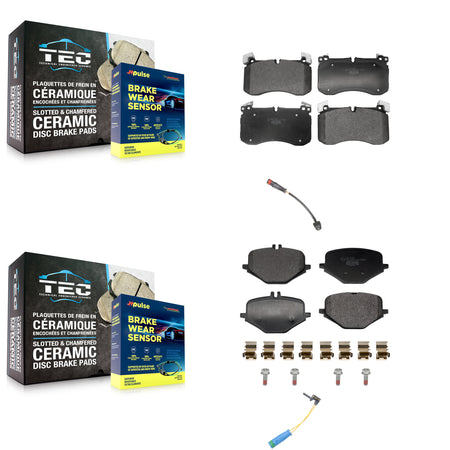 Front Rear Ceramic Brake Pad And Wear Sensor Kit For 2019-2022 Mercedes-Benz G63 AMG 4.0L KTW-101663