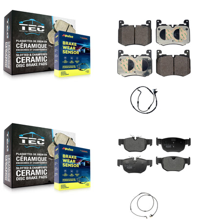 Front Rear Ceramic Disc Brake Pads And Wear Sensors Kit For Land Rover Range Velar KTW-101674