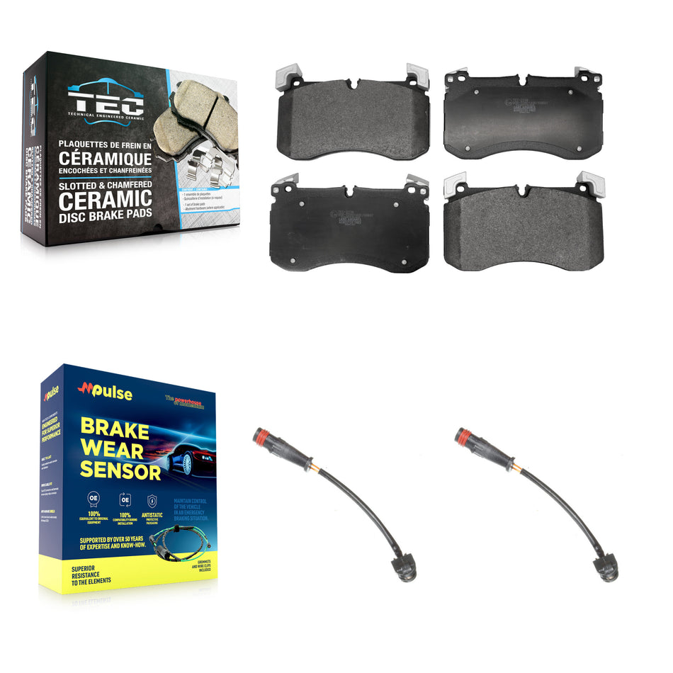 Front Ceramic Disc Brake Pad And Wear Sensor Kit For 2019-2022 Mercedes-Benz G63 AMG 4.0L KTW-101691