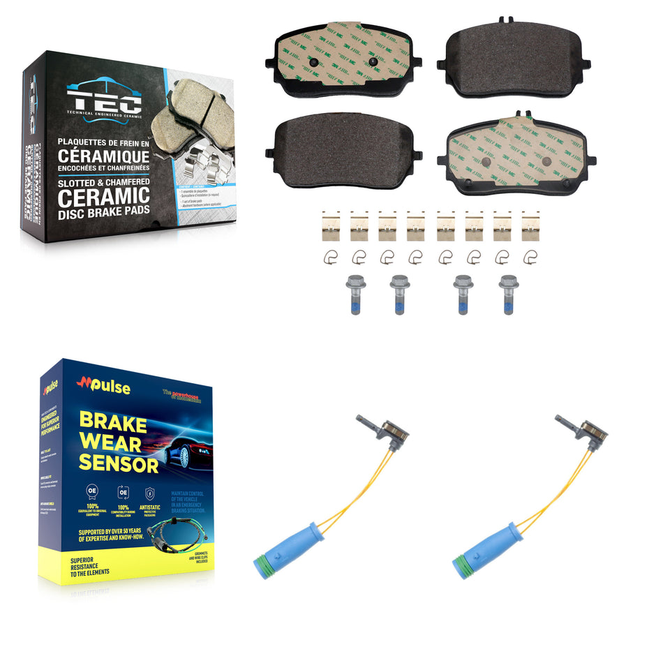 Front Ceramic Brake Pads Wear Sensor Kit For Mercedes-Benz GLE450 GLS450 GLE53 AMG GLS580 KTW-101698