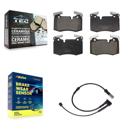 Front Ceramic Brake Pad & Wear Sensor Kit For Mini Cooper With 316mm Diameter Rotor KTW-101702