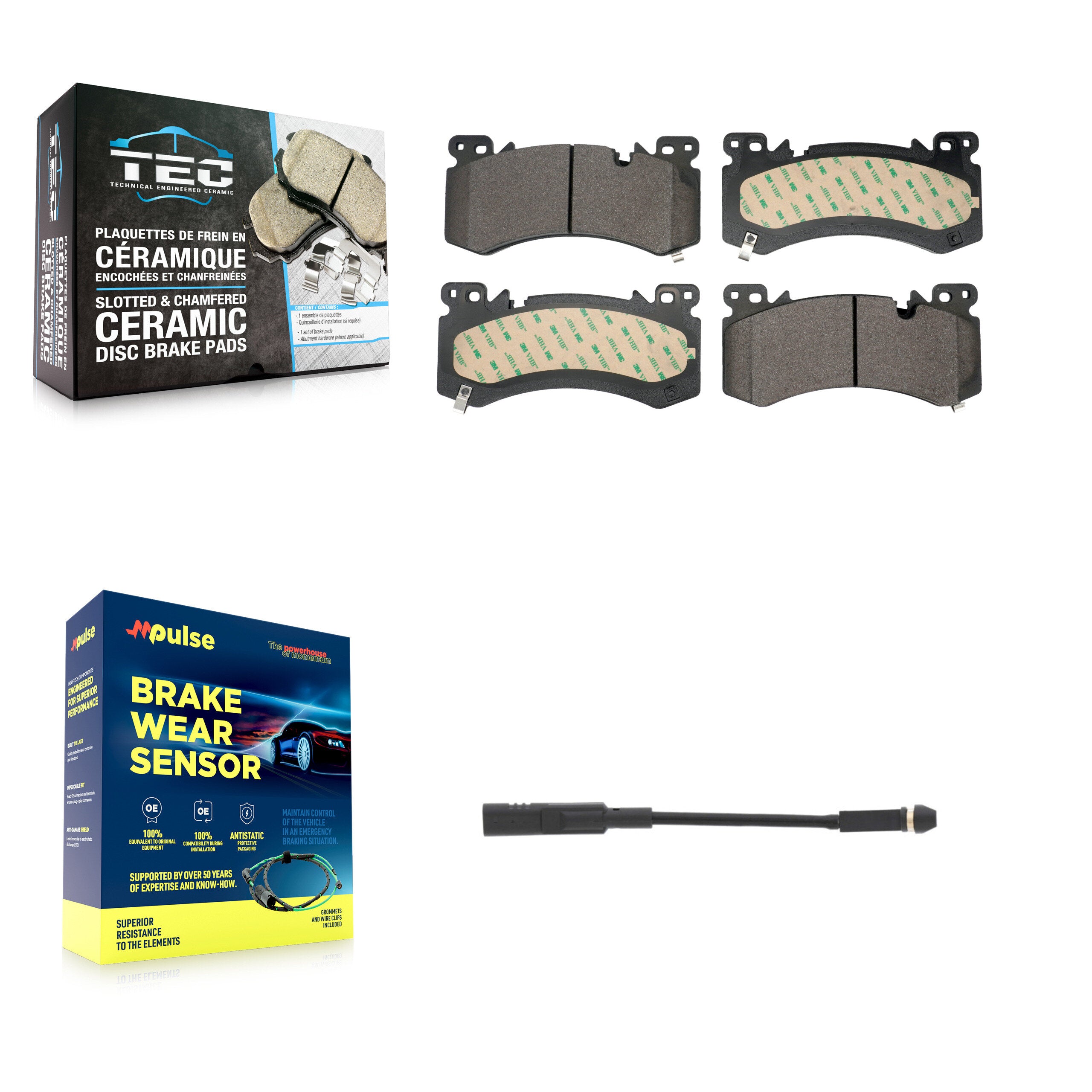 Front Ceramic Brake Pad Wear Sensor Kit For 2021-2022 Chevrolet Tahoe With Police Package KTW-101707