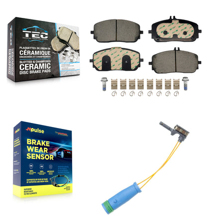 Front Ceramic Brake Pads Wear Sensor Kit For Mercedes-Benz GLE350 GLB250 GLA250 A220 A250 KTW-101709