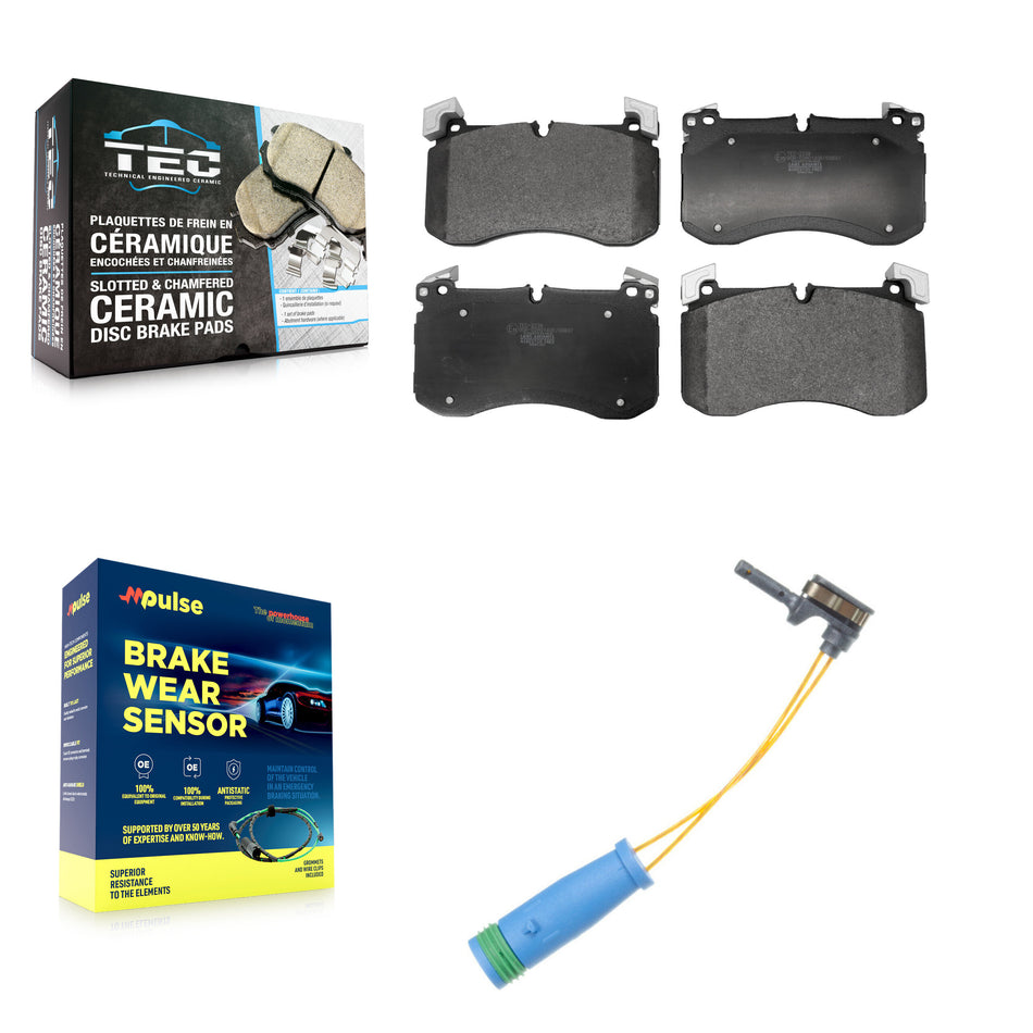 Front Ceramic Disc Brake Pad And Wear Sensor Kit For Mercedes-Benz GLS450 GLS63 AMG GLE53 KTW-101712