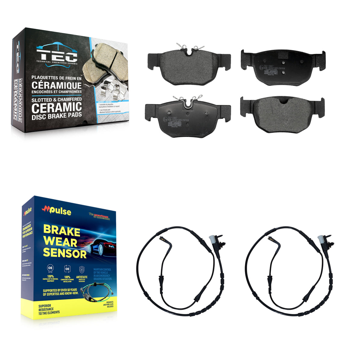 Rear Ceramic Disc Brake Pads And Wear Sensor Kit For Jaguar F-Pace Land Rover Range Velar KTW-101719