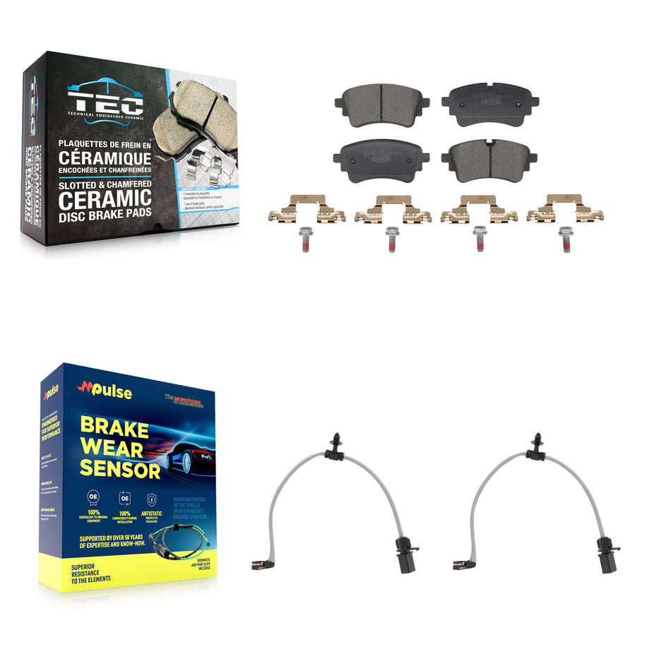 Rear Ceramic Disc Brake Pads Wear Sensor Kit For Audi Q5 Sportback SQ5 PHEV A6 Quattro A7 KTW-101725