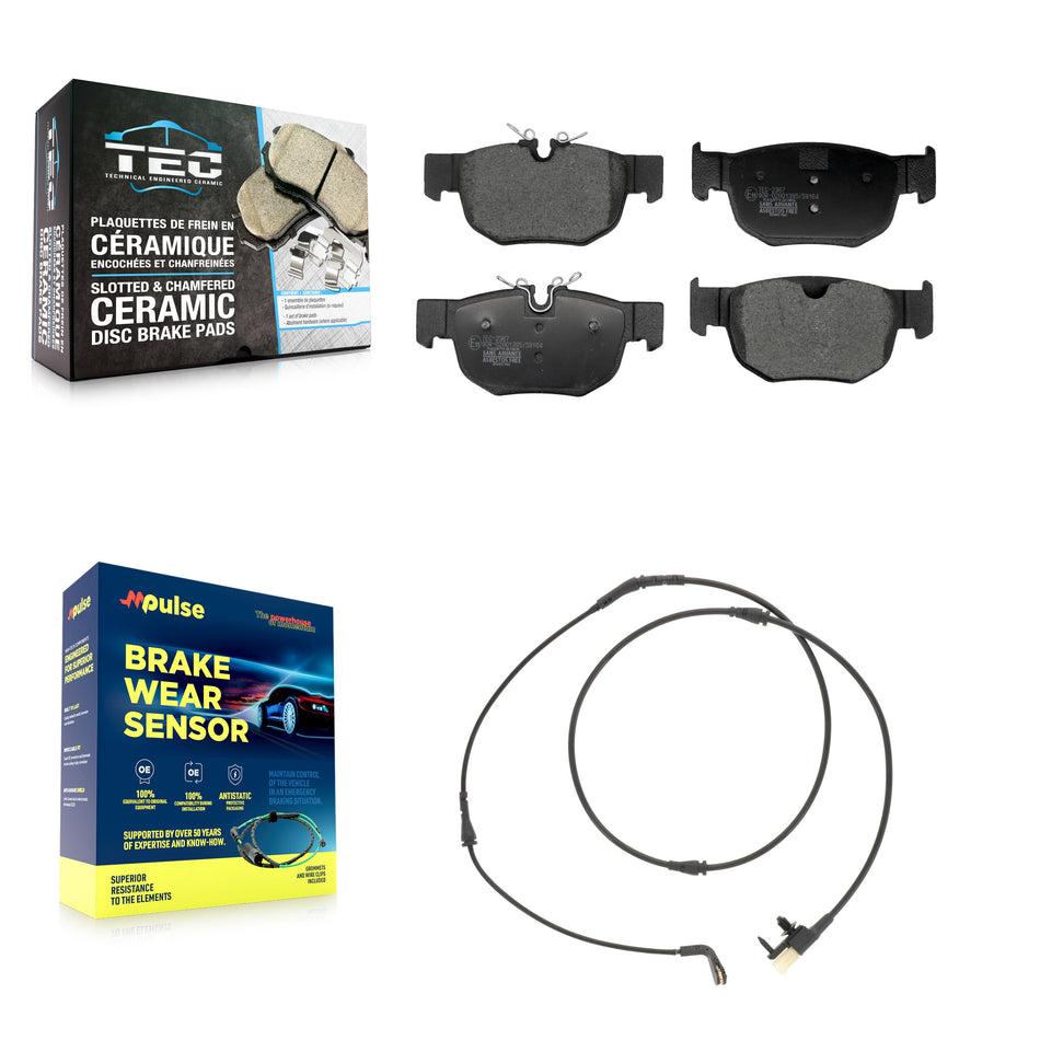 Rear Ceramic Disc Brake Pads And Wear Sensor Kit For Land Rover Range Velar Jaguar F-Pace KTW-101736