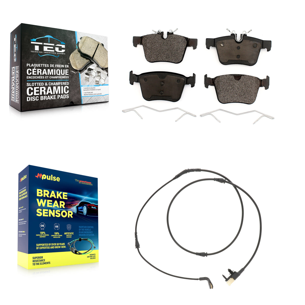 Rear Ceramic Disc Brake Pads And Wear Sensor Kit For Land Rover Range Velar Jaguar F-Pace KTW-101737