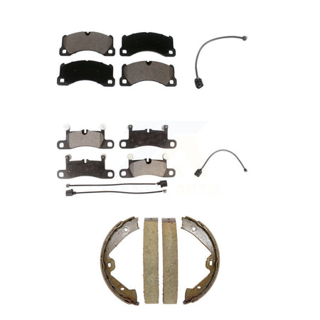 Front Rear Ceramic Brake Pad Extra Wear Sensor Kit (5Pc) For Porsche Cayenne with Harness KTW-101787