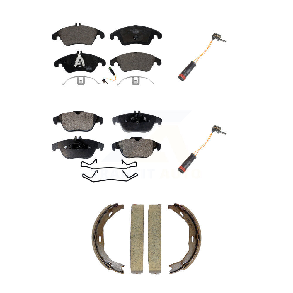 Front Rear Ceramic Brake Pad Extra Wear Sensor Kit (5Pc) For Mercedes-Benz C300 C350 E350 KTW-101793