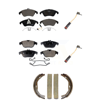 Front Rear Ceramic Brake Pad Extra Wear Sensor Kit (5Pc) For Mercedes-Benz C300 C350 E350 KTW-101793