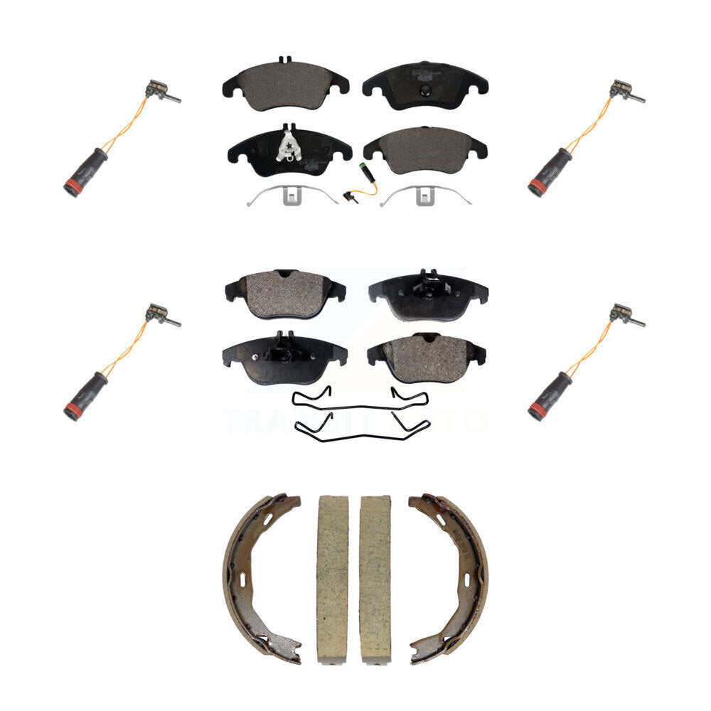 Front Rear Ceramic Brake Pad Extra Wear Sensor Kit (7Pc) For Mercedes-Benz C300 C350 E350 KTW-101811