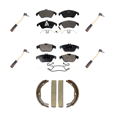 Front Rear Ceramic Brake Pad Extra Wear Sensor Kit (7Pc) For Mercedes-Benz C300 C350 E350 KTW-101811
