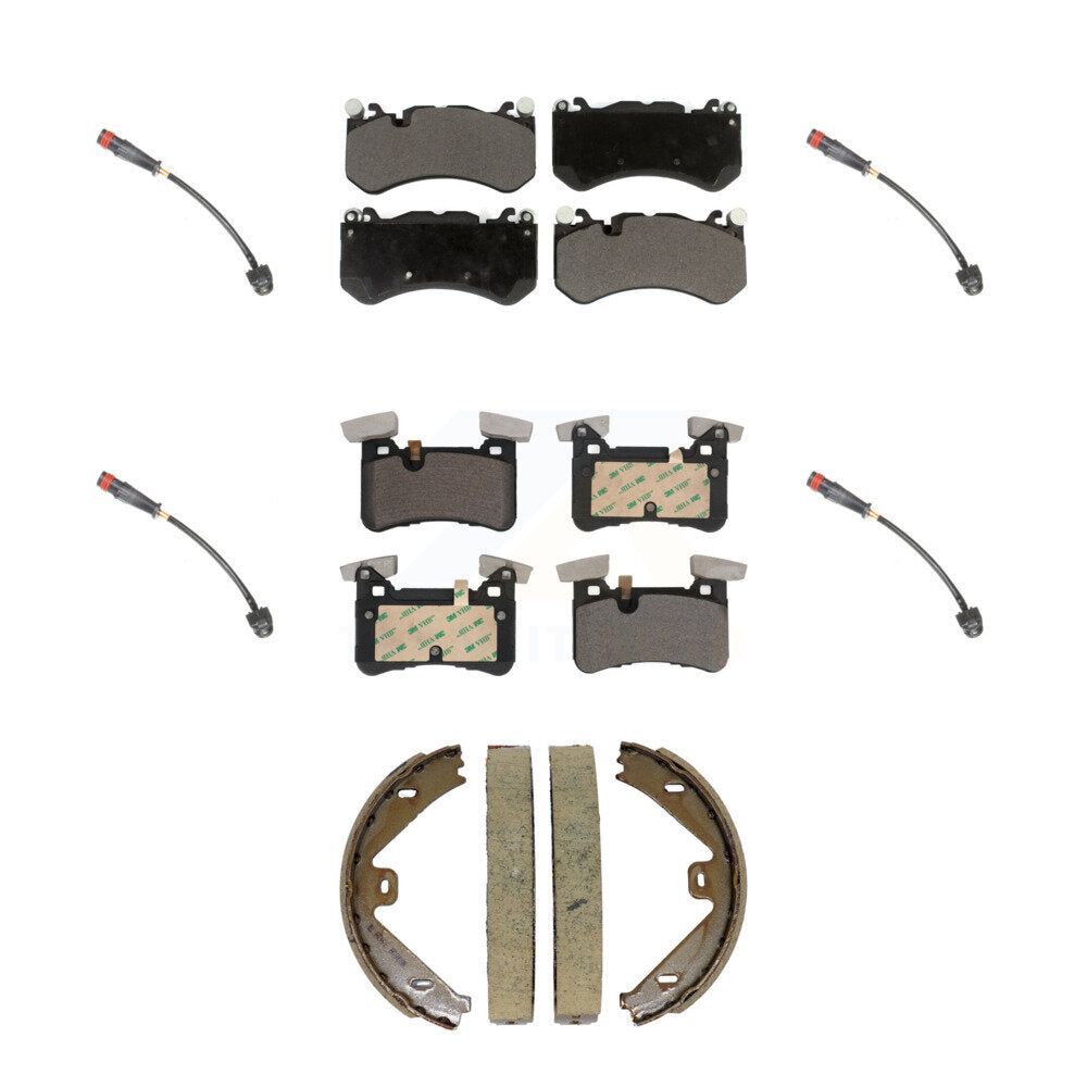 Front Rear Ceramic Brake Pads Wear Sensor Kit (7Pc) For Mercedes-Benz E63 AMG S C63 CLS63 KTW-101812