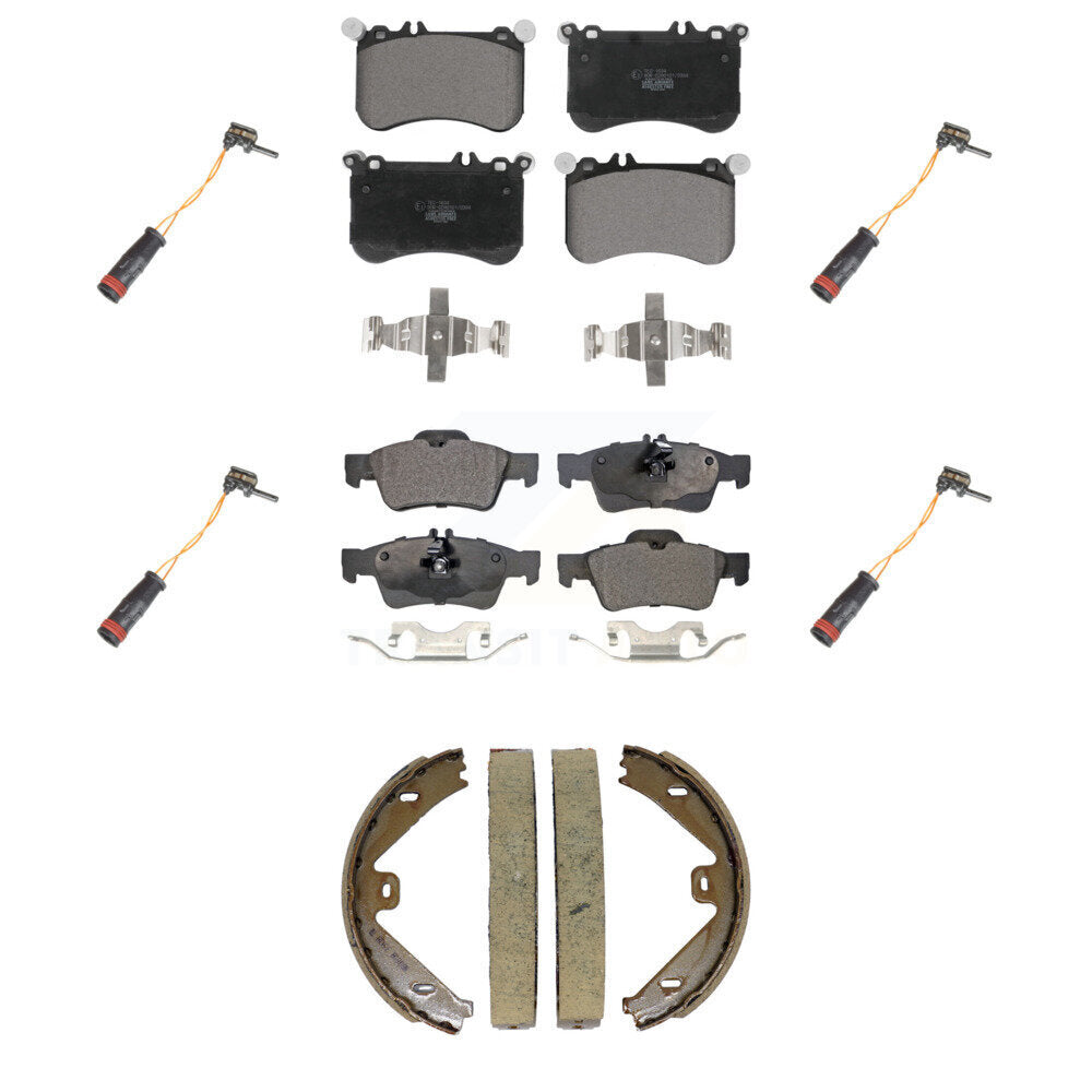 Front Rear Ceramic Disc Brake Pad And Wear Sensor Kit (7Pc) For Mercedes-Benz CLS550 E550 KTW-101815