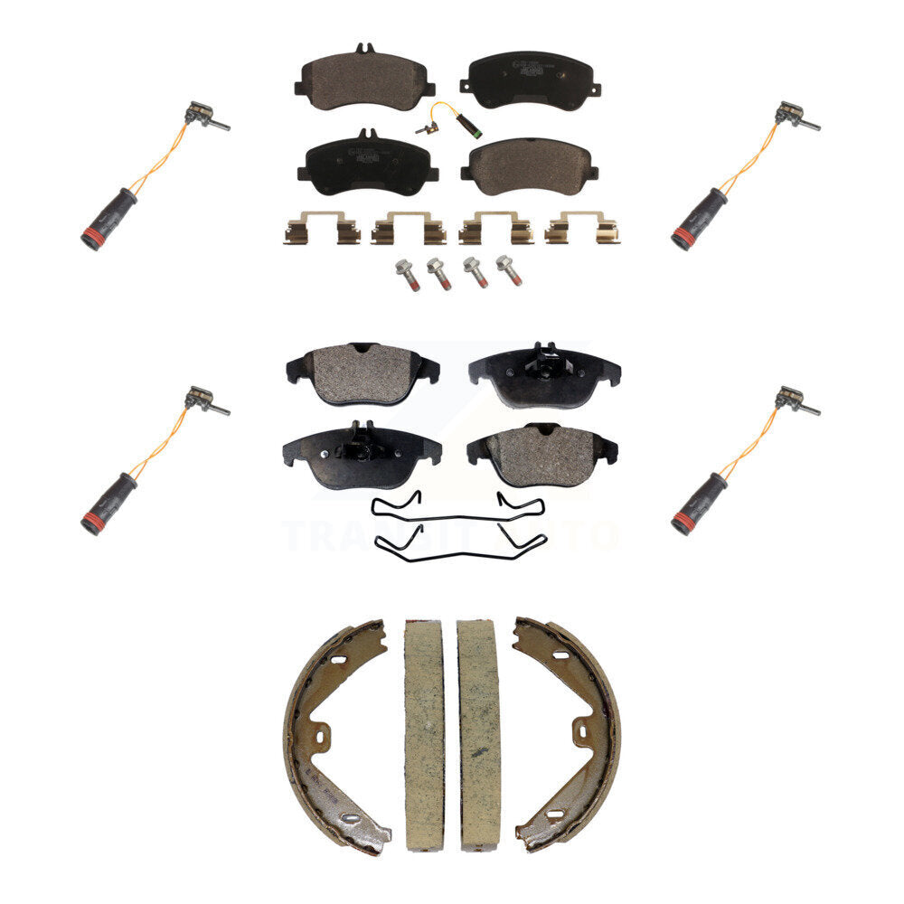 Front Rear Ceramic Brake Pads Extra Wear Sensor Kit (7Pc) For Mercedes-Benz GLK350 GLK250 KTW-101823