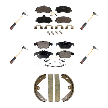 Front Rear Ceramic Brake Pads Extra Wear Sensor Kit (7Pc) For Mercedes-Benz GLK350 GLK250 KTW-101823