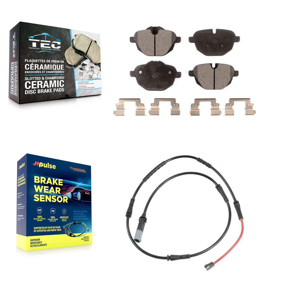 Rear Ceramic Disc Brake Pads And Wear Sensors Kit For BMW 528i xDrive 535d KTW-101837
