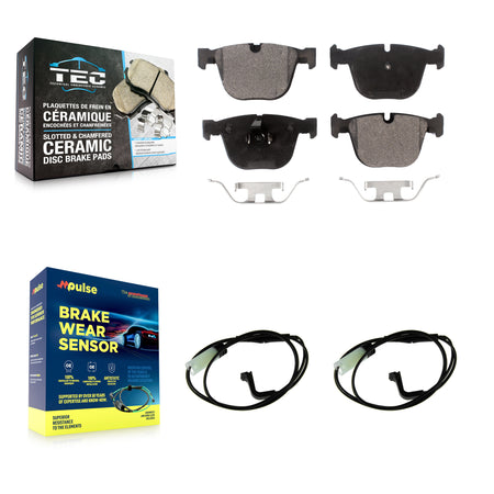 Rear Ceramic Disc Brake Pads And Wear Sensors Kit For 2007-2010 BMW M5 KTW-101841