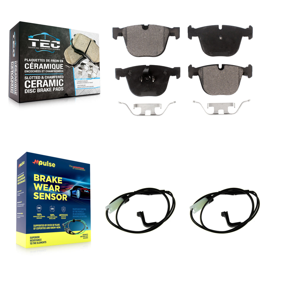 Rear Ceramic Disc Brake Pads And Wear Sensors Kit For 2007-2010 BMW M5 KTW-101841