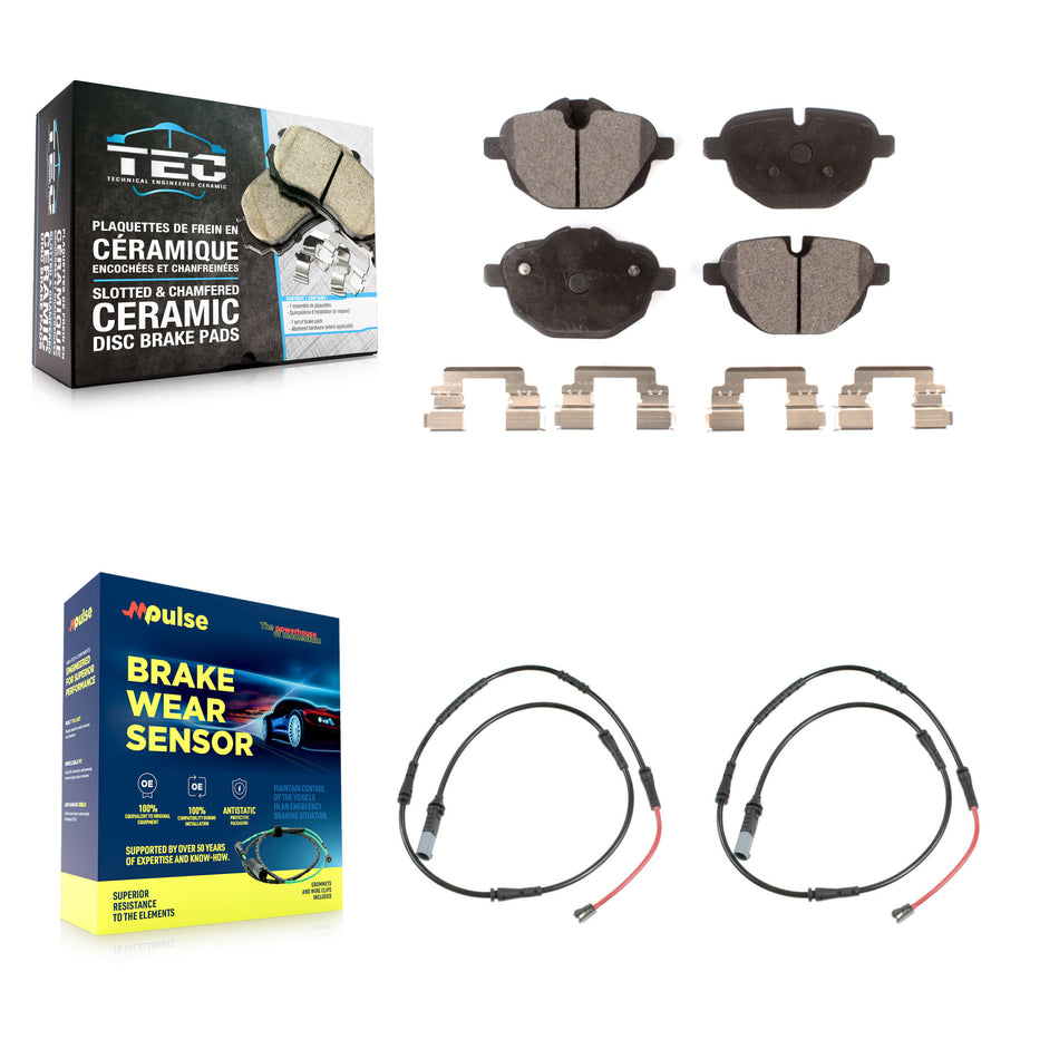 Rear Ceramic Disc Brake Pads And Wear Sensors Kit For BMW 528i xDrive 535d KTW-101844