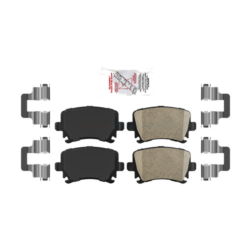 Rear Ceramic Disc Brake Pads NWF-PRC1108 For Volkswagen Jetta Audi GTI CC A4 Quattro Passat A6 Tiguan Rabbit Golf Eos A3 TT Limited R R32 R8 S6 RS TTS by AmeriBRAKES