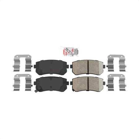 Rear Ceramic Disc Brake Pads NWF-PRC1157 For Hyundai Kia Tucson Sonata Elantra Sportage Forte Accent Rio Cadenza Koup Rio5 Forte5 by AmeriBRAKES