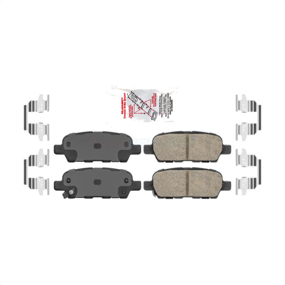 Rear Ceramic Disc Brake Pads NWF-PRC1288 For Nissan Altima Sentra INFINITI G37 G35 FX35 EX35 Q60 M35 M45 by AmeriBRAKES