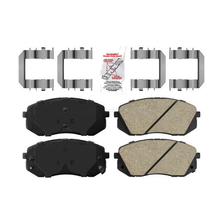 Front Ceramic Disc Brake Pads NWF-PRC1295 For Hyundai Tucson Kia Sonata Sportage Rondo Cadenza Soul EV by AmeriBRAKES