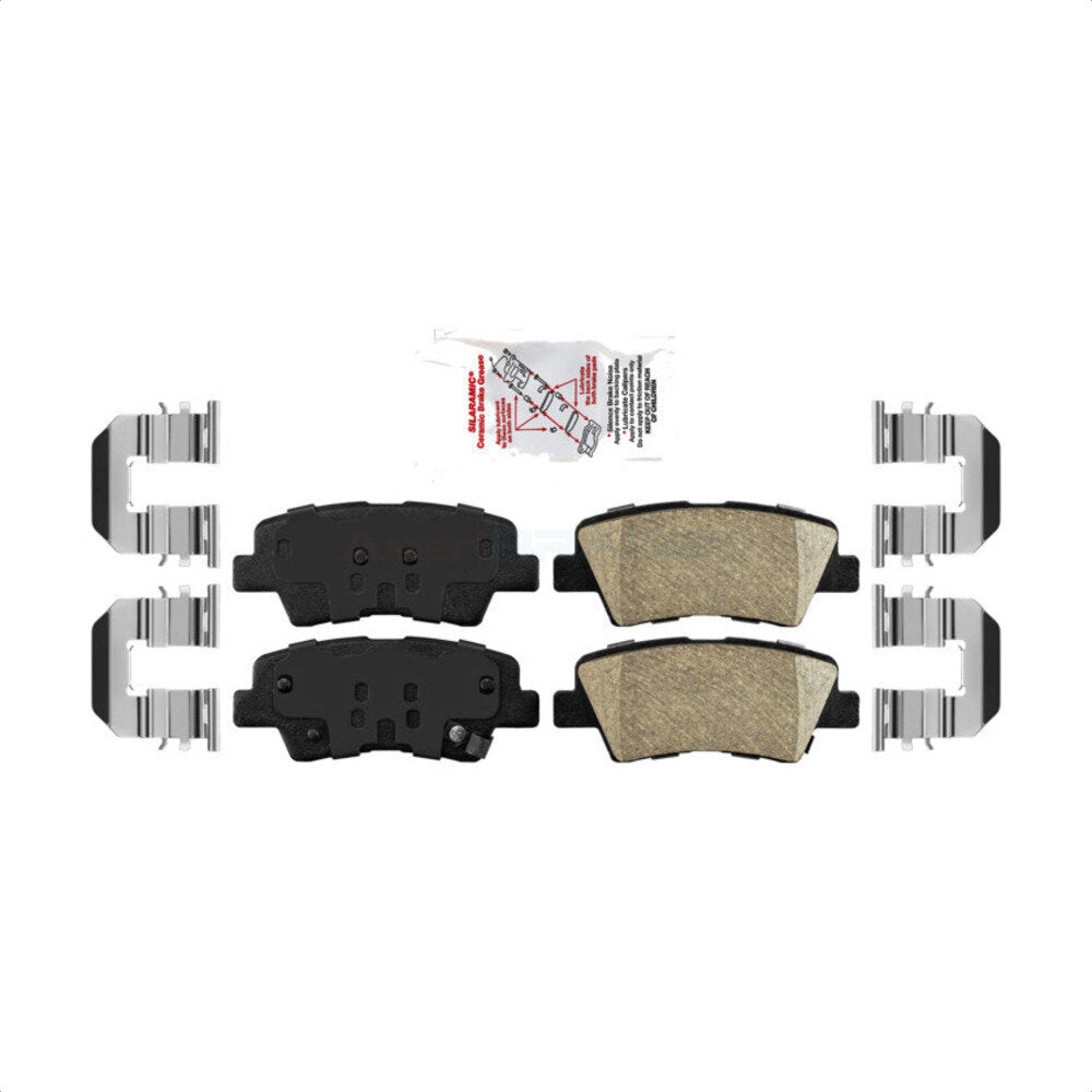 Rear Ceramic Disc Brake Pads NWF-PRC1313 For Kia Soul Hyundai Sonata Optima Accent Amanti by AmeriBRAKES