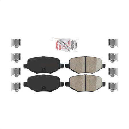 Rear Ceramic Disc Brake Pads NWF-PRC1377A For Ford Explorer Edge Taurus Flex Lincoln Police Interceptor Utility MKX MKS MKT by AmeriBRAKES