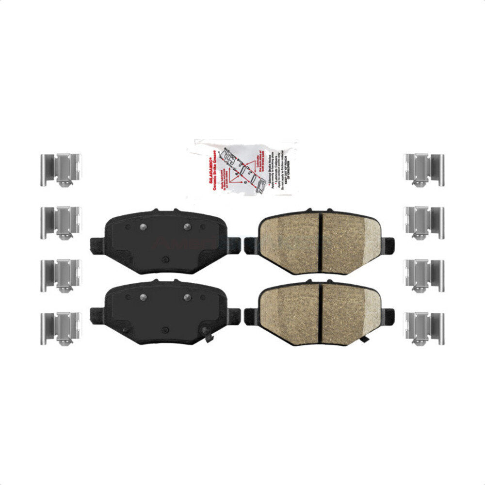 Rear Ceramic Disc Brake Pads NWF-PRC1612 For Ford Explorer Taurus Flex Police Interceptor Sedan Lincoln MKT MKS Special Service by AmeriBRAKES