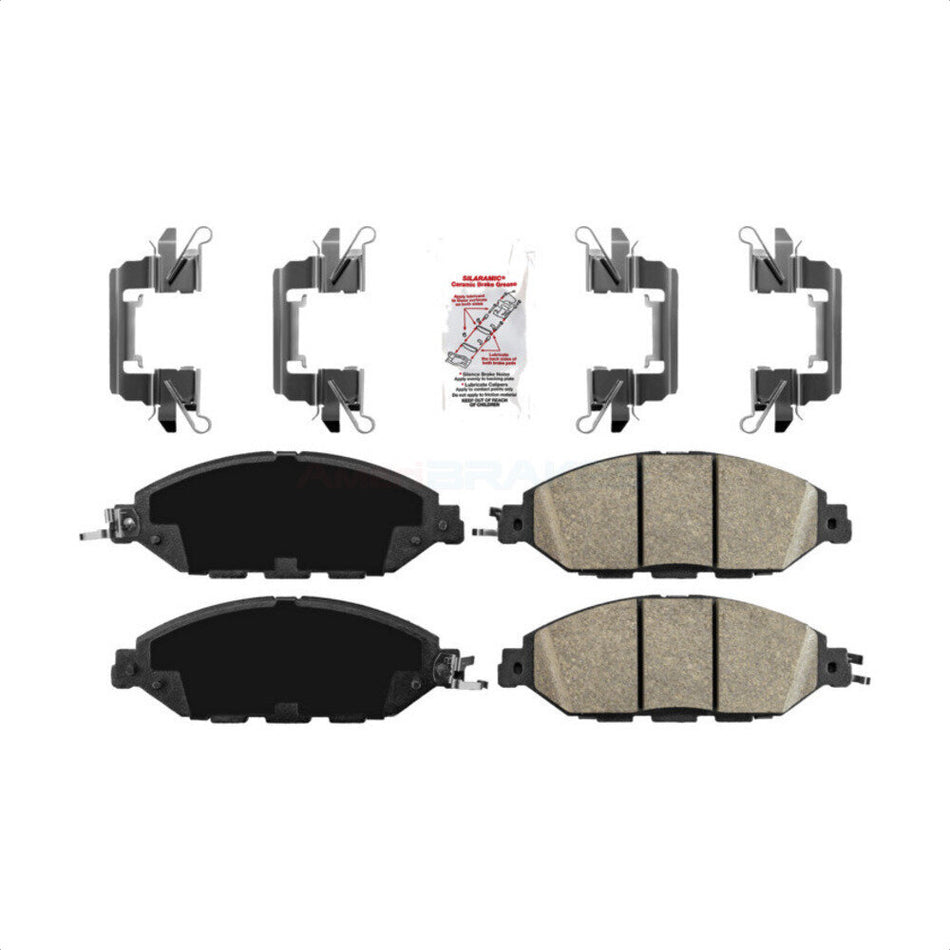 Front Ceramic Disc Brake Pads NWF-PRC1649 For Nissan Pathfinder Murano INFINITI QX60 JX35 by AmeriBRAKES