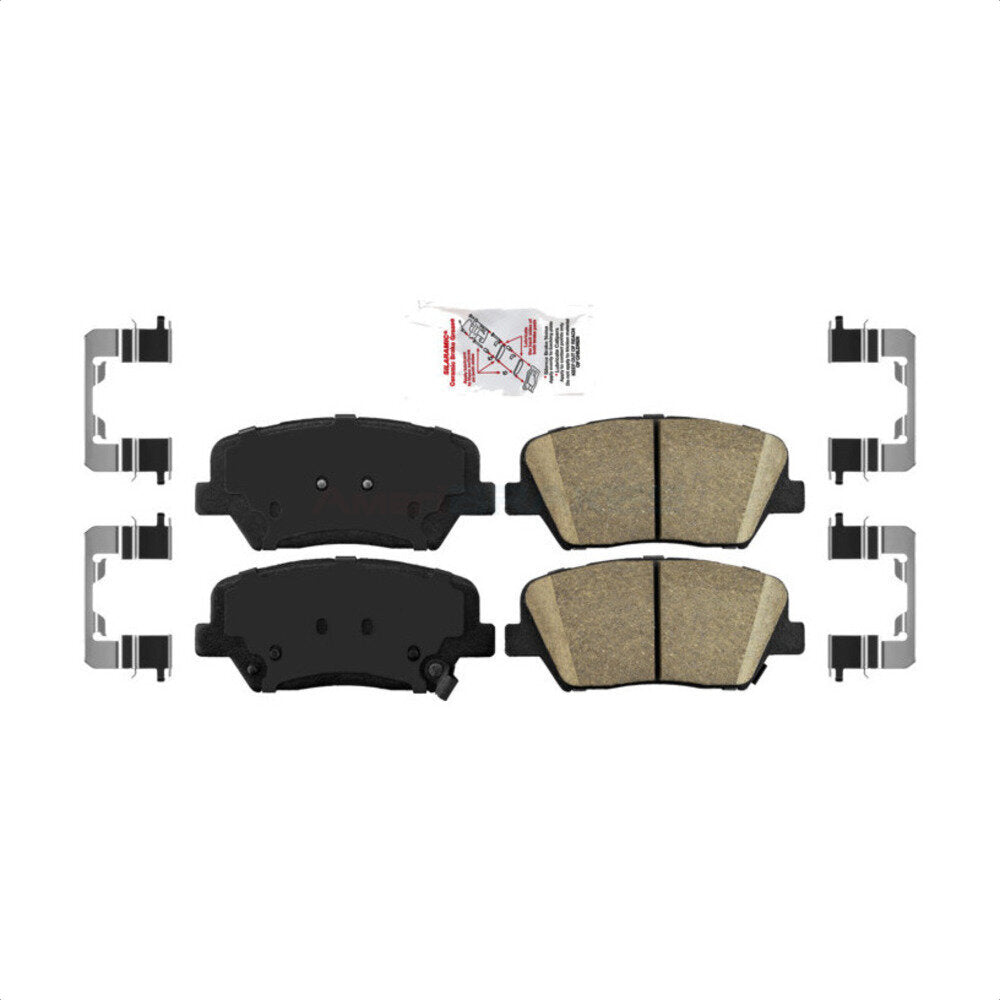 Front Ceramic Disc Brake Pads NWF-PRC1687 For Kia Sorento Hyundai Santa Fe Sport Azera Rondo by AmeriBRAKES