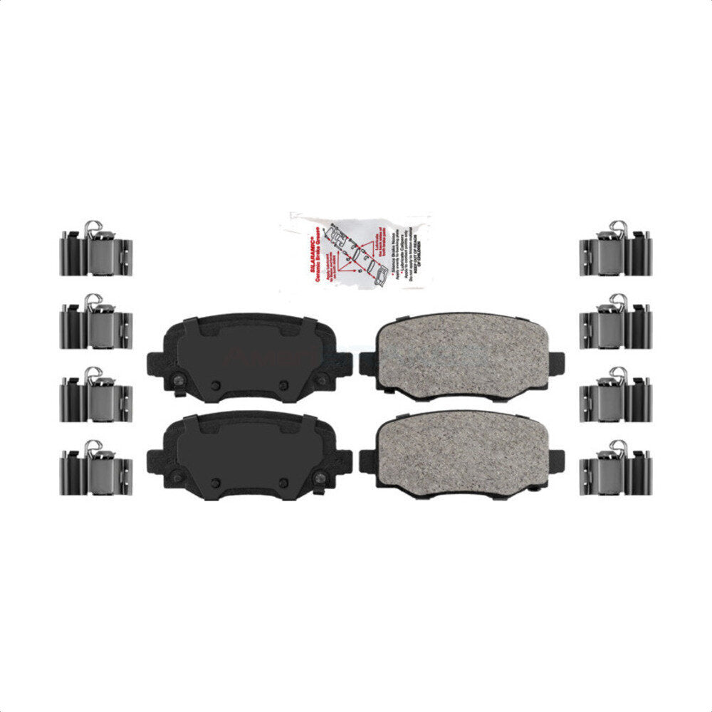 Rear Ceramic Disc Brake Pads NWF-PRC1734 For Jeep Cherokee Chrysler 200 by AmeriBRAKES