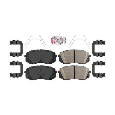 Front Ceramic Disc Brake Pads NWF-PRC1855 For Hyundai Kia Sonata Optima Soul Kona Elantra GT Veloster EV Forte Seltos Forte5 by AmeriBRAKES