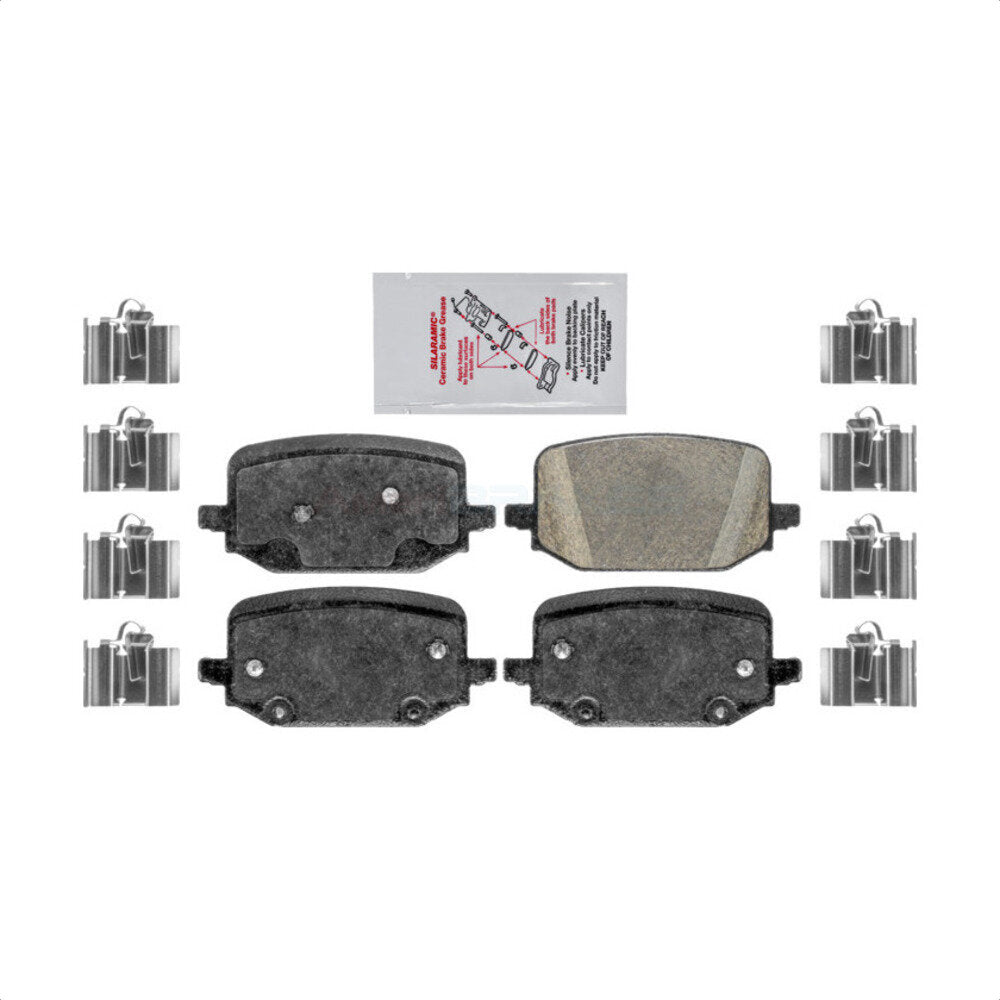 Rear Ceramic Disc Brake Pads NWF-PRC2232 For 2020-2022 Ford Explorer With Electric Parking Without Red Painted Calipers by AmeriBRAKES