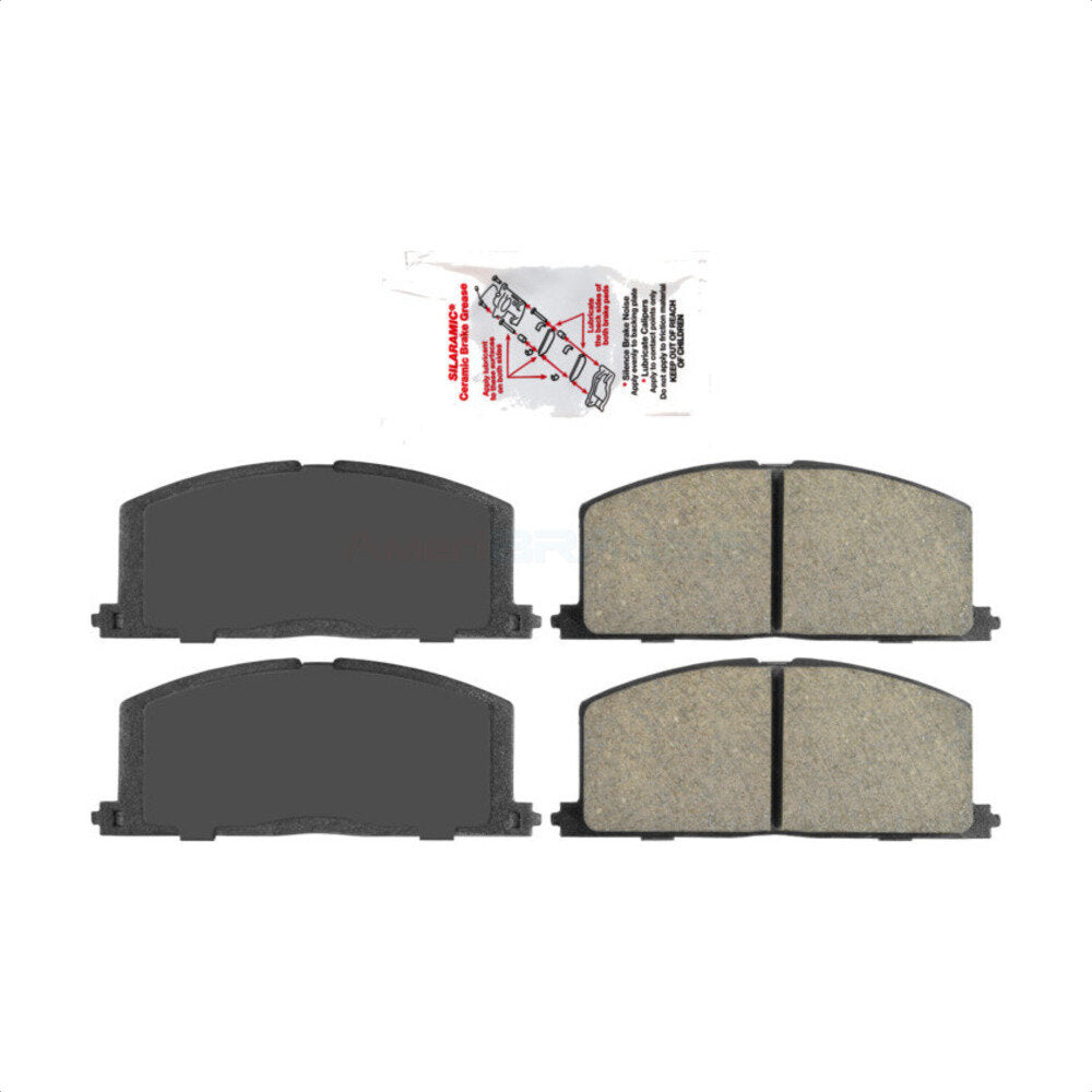 Front Ceramic Disc Brake Pads NWF-PRC242 For Toyota Corolla Tercel MR2 Celica Geo Prizm Paseo Camry Chevrolet Nova by AmeriBRAKES