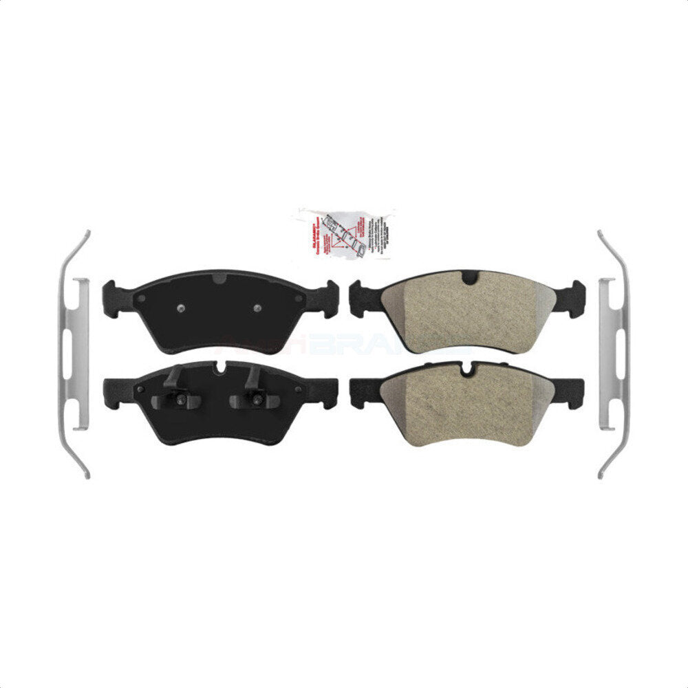 Front Semi-Metallic Disc Brake Pads NWF-PRM1123 For Mercedes-Benz E350 ML350 GL450 R350 GL550 ML500 ML320 GL350 E550 ML550 GL320 E500 R500 R320 G55 AMG ML450 R63 by AmeriBRAKES