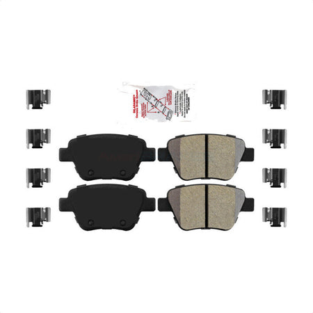 Rear Semi-Metallic Disc Brake Pads NWF-PRM1456 For Volkswagen Jetta Passat Beetle Golf GTI Eos Audi A3 Quattro by AmeriBRAKES