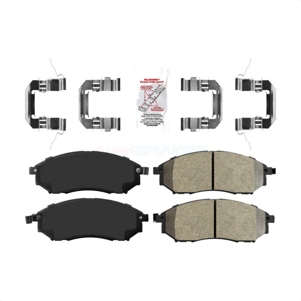 Front Semi-Metallic Disc Brake Pads NWF-PRM888 For INFINITI Nissan G37 Murano G35 Pathfinder FX35 M35 370Z 350Z EX35 M37 QX70 G25 M45 Q70 Q70L Q40 Q45 FX37 QX50 FX45 M56 EX37 M35h Renault Koleos by AmeriBRAKES