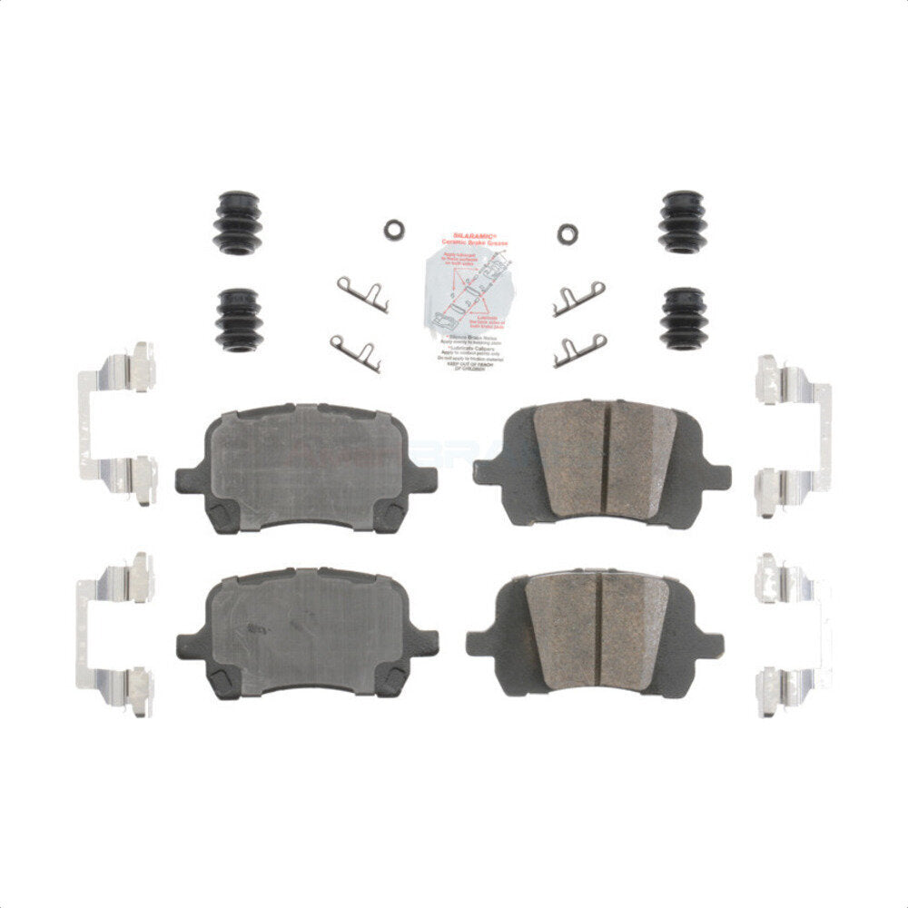 Front Ceramic Disc Brake Pads NWF-PTC1160 For Chevrolet Malibu Pontiac G6 HHR Cobalt Saturn Aura G5 by AmeriBRAKES